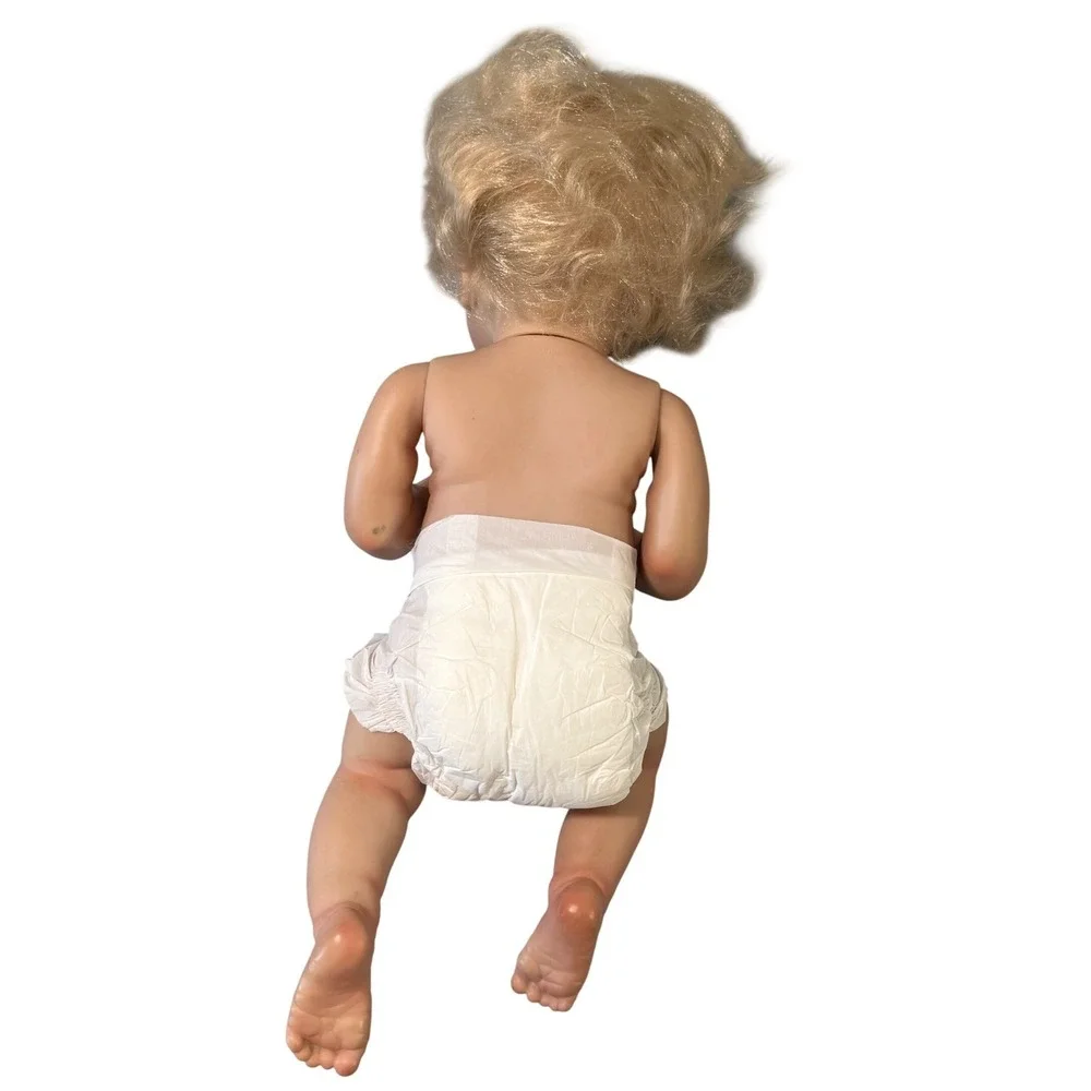 Realistic Baby Girl Doll Blonde‎ Blue Eyes Infant Vinyl Anatomically Correct 18